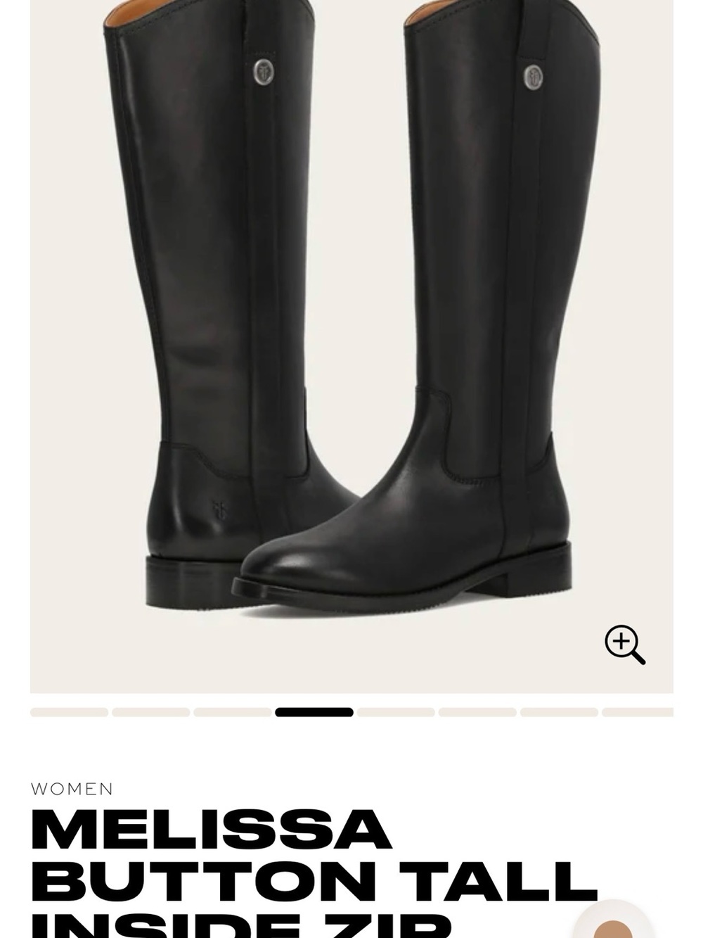 Frye Melissa Button Tall Black Leather Riding Boots